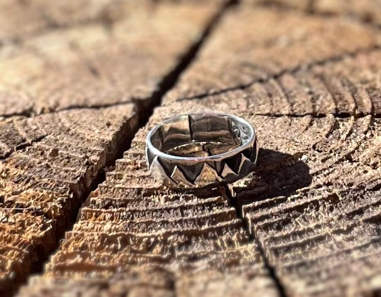 .999 Fine Silver Mountain Range Ring