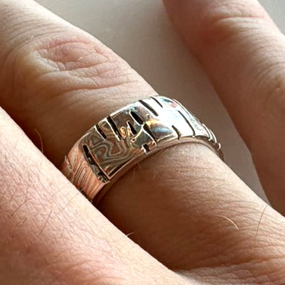 Ring, Aspen Tree Bark Ring