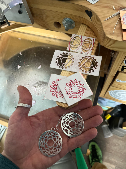 .999 Fine Silver Chakra Pendants