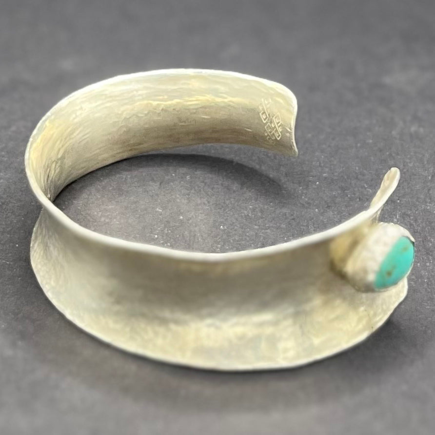 Cuff, Tapered Anticlastic with Turquoise