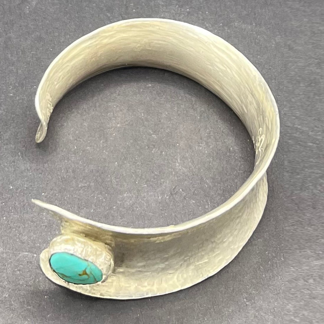 Cuff, Tapered Anticlastic with Turquoise